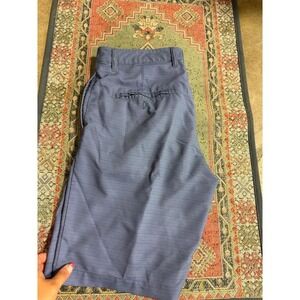 TravisMathew Mens Blue Micro Stripe Performance Golf Shorts Size 32